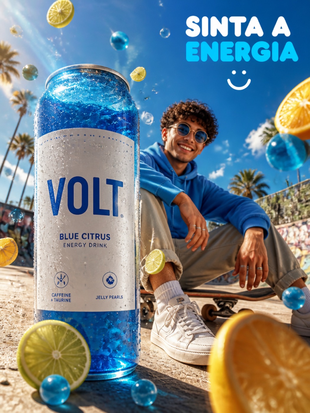 Campanha visual de bebida criada com direção fotográfica e inteligência artificial