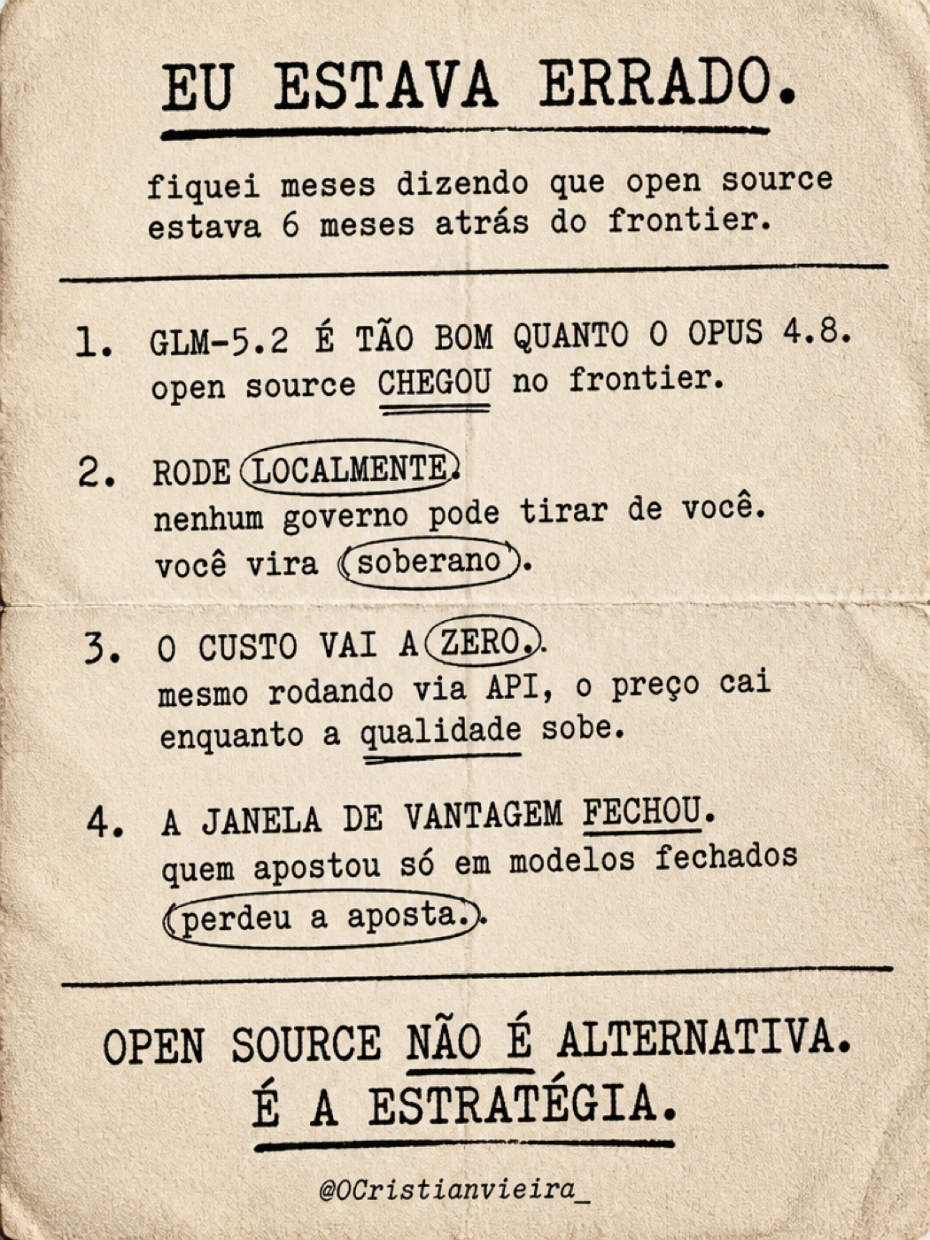 Infográfico autoral sobre inteligência artificial de código aberto