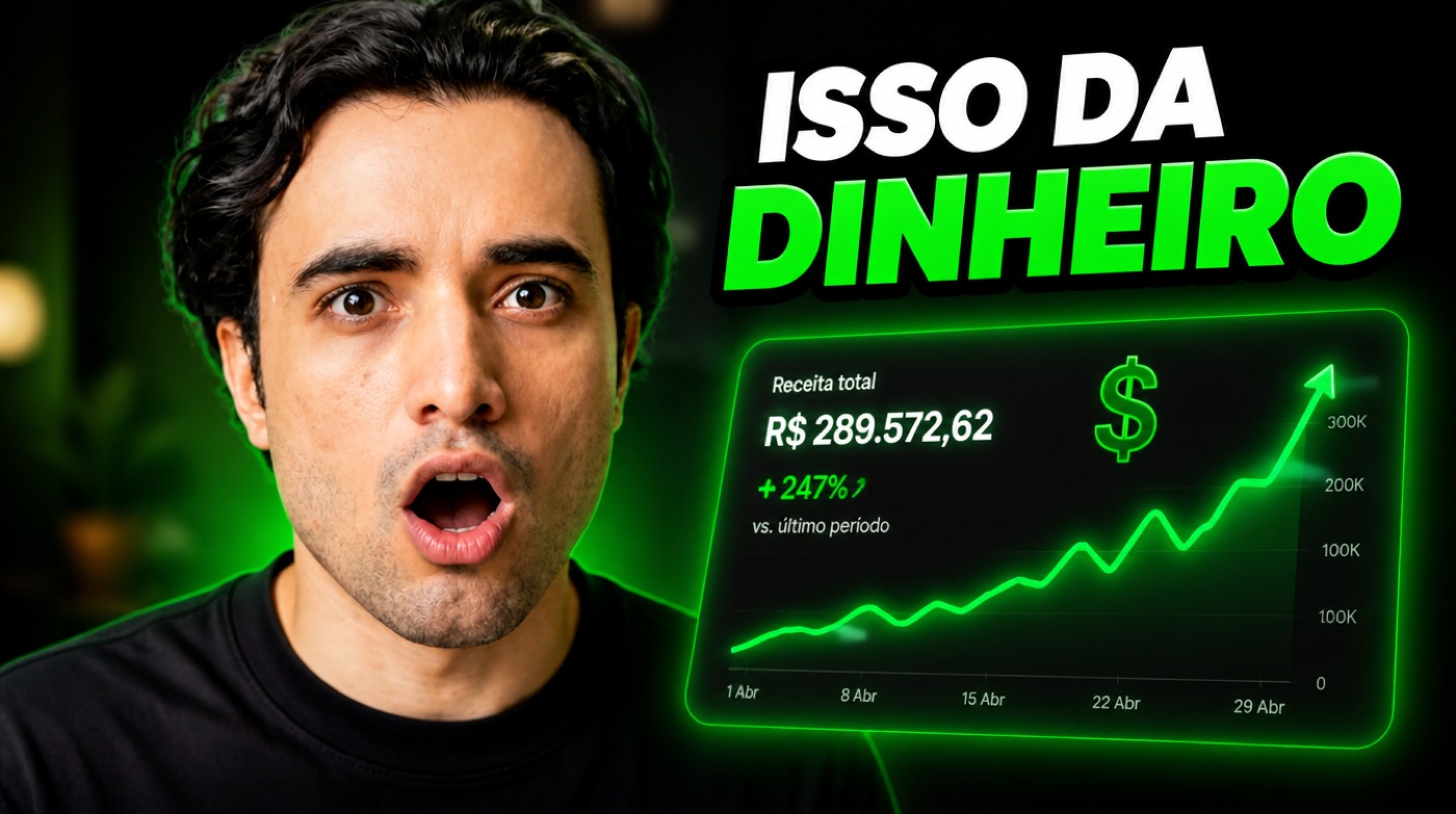 Thumbnail de YouTube com o texto Isso dá dinheiro