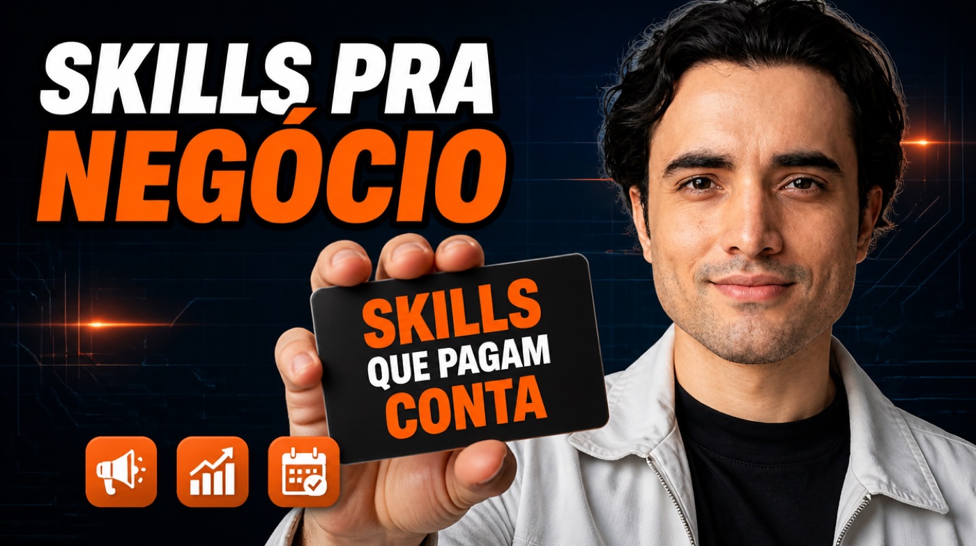 Thumbnail de YouTube sobre skills para negócios